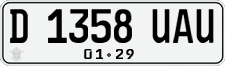 License plate of Indonesia, Regular plates
