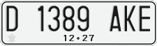 License plate of Indonesia, Regular plates