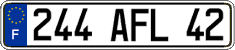 French license plate, FNI