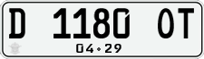 License plate of Indonesia, Regular plates