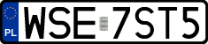 License plates of Poland, Regular car plates