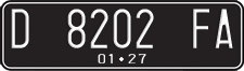 License plate of Indonesia, Regular plates