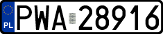 License plates of Poland, Regular car plates