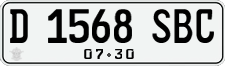 License plate of Indonesia, Regular plates