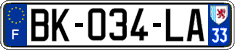 French license plate, SIV (ordinary)