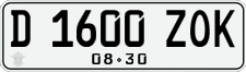 License plate of Indonesia, Regular plates