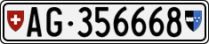 License plate of Switzerland, Cars