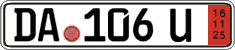 German license plate, Export transit plates