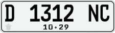 License plate of Indonesia, Regular plates