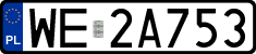 License plates of Poland, Regular car plates