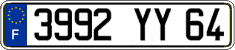 French license plate, FNI