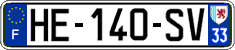 French license plate, SIV (ordinary)