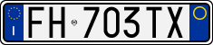 License plate of Italy, Cars (1994 year series)