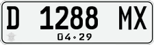 License plate of Indonesia, Regular plates