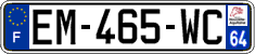 French license plate, SIV (ordinary)