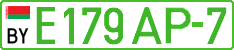 License plate Belarus, Electric vehicles (cars)