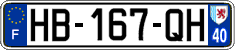 French license plate, SIV (ordinary)