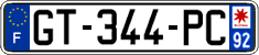 French license plate, SIV (ordinary)