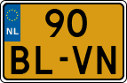 License plate of the Netherlands, Light Commercial Vehicles (1994 system)