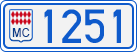 License plate of Monaco, Cars