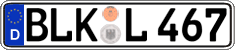 German license plate, Regular plates