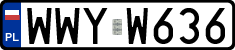 License plates of Poland, Regular car plates