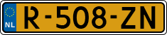 License plate of the Netherlands, Cars
