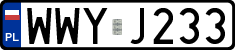 License plates of Poland, Regular car plates