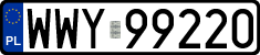 License plates of Poland, Regular car plates