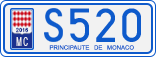 License plate of Monaco, Cars