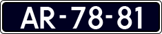 License plate of the Netherlands, Imported oldtimers (cars)
