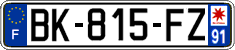 French license plate, SIV (ordinary)