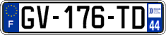 French license plate, SIV (ordinary)