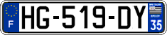 French license plate, SIV (ordinary)