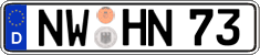 German license plate, Regular plates