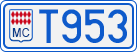 License plate of Monaco, Cars