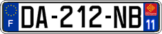 French license plate, SIV (ordinary)