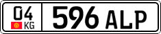 License plate of Kyrgyzstan, Private owners (2016)