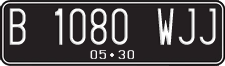 License plate of Indonesia, Regular plates