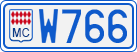 License plate of Monaco, Cars