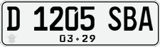 License plate of Indonesia, Regular plates