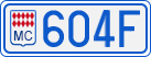 License plate of Monaco, Cars