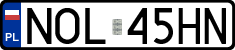 License plates of Poland, Regular car plates