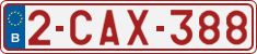 License plate of Belgium, Regular plates (2010)