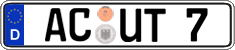 German license plate, Regular plates