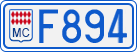 License plate of Monaco, Cars