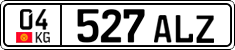 License plate of Kyrgyzstan, Private owners (2016)
