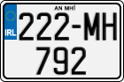 License plate of Ireland, Regular plates