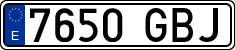 License plates of Spain, Ordinary (2000)