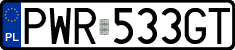 License plates of Poland, Regular car plates